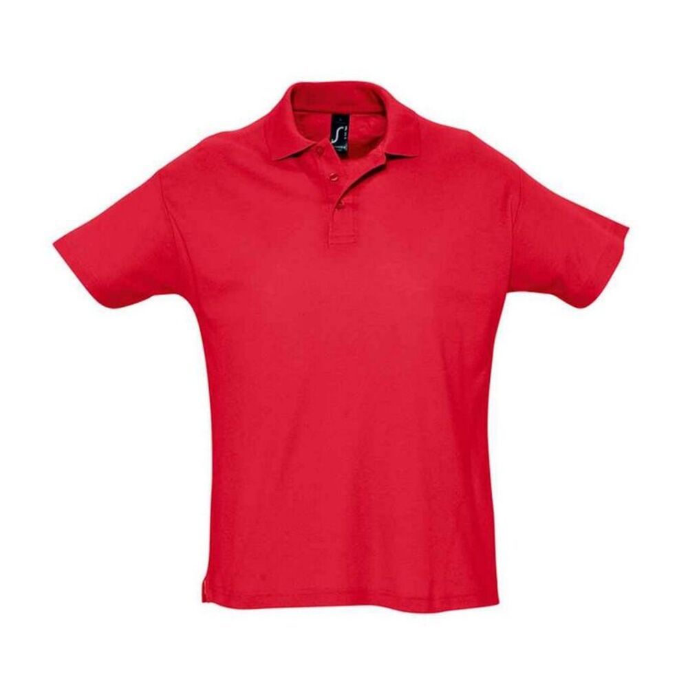 SOLS Mens Summer II Polo Shirt / Red